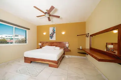 Cama o camas de una habitación en Guitarra Inn