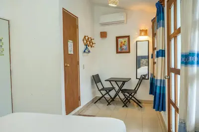 Cama o camas de una habitación en Casa Mazunte Tierra Viva