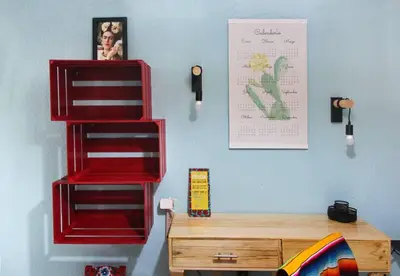 Plano de Colorida Casa Azul en Texcoco Centro WiFi Cocina