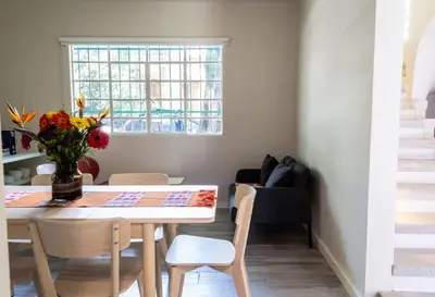 Zona de estar de Dazzling house in the heart of Coyoacan/12 guests