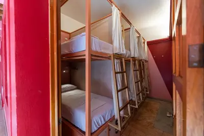 Cama o camas de una habitación en Viajero Oaxaca Hostel