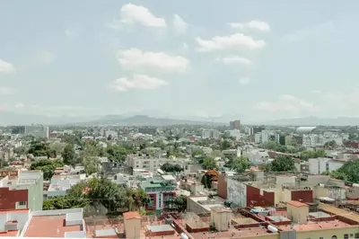 Vista general de Ciudad de México o vista desde el albergue