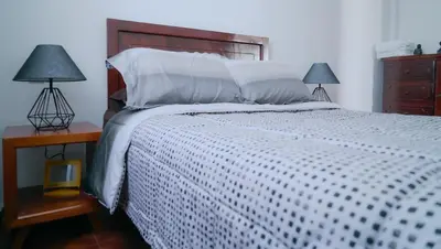 Cama o camas de una habitación en Departamentos 