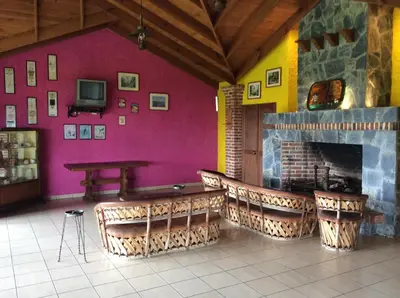 Zona de estar de Cabanas la Chicharra