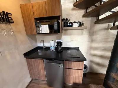 Una cocina o zona de cocina en Loft Nizza en ValQuirico a 50 mts Plaza del Zocalo