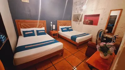 Cama o camas de una habitación en Posada La Plazuela