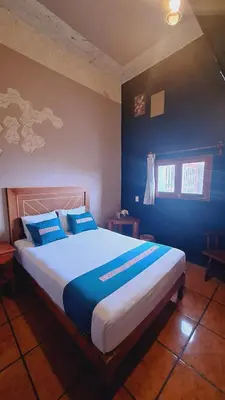 Cama o camas de una habitación en Posada La Plazuela