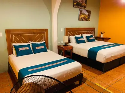Cama o camas de una habitación en Posada La Plazuela