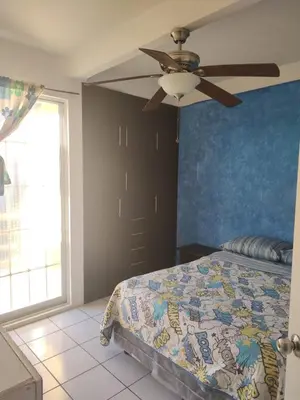 Cama o camas de una habitación en Casa cerca de ex hacienda temixco