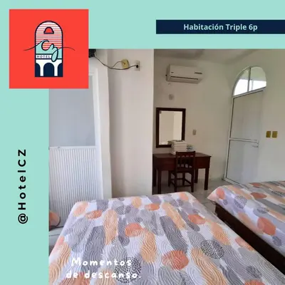 Cama o camas de una habitación en Hotel CZ