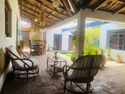 Un patio o zona al aire libre en Casa Cristal