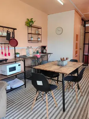 Una cocina o zona de cocina en Casa contenedor Finca la laguna