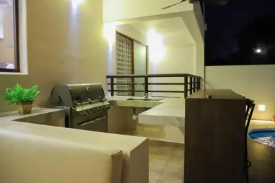Cama o camas de una habitación en Super casa, la mejor vista de Huatulco