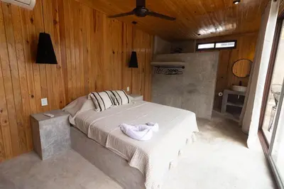 Cama o camas de una habitación en Naari Cabañas Boutique