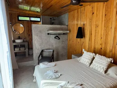 Cama o camas de una habitación en Naari Cabañas Boutique