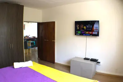 Una televisión o centro de entretenimiento en Pino Apartment