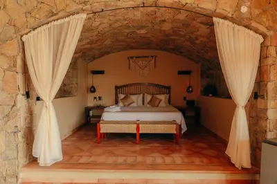 Cama o camas de una habitación en Casa Ceiba Huatulco - Adults Only