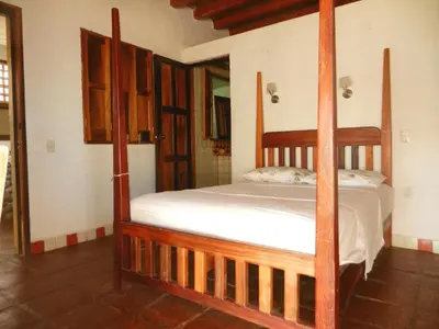 Cama o camas de una habitación en Altamira Mazunte