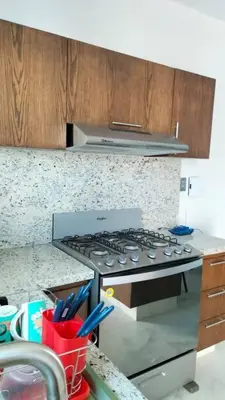 Una cocina o zona de cocina en Hermosa Residencia junto al mar