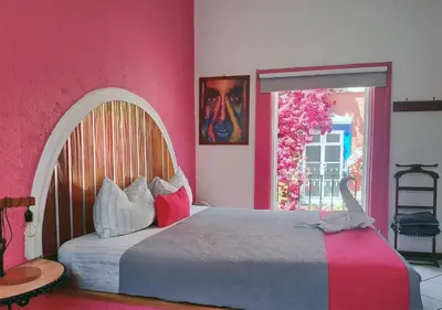 Cama o camas de una habitación en Mesón Yollotl
