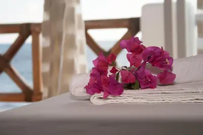 Cama o camas de una habitación en Hotel Estrella de Mar