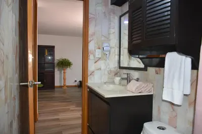 Un baño de Departamento Aurora - Amplio Departamento Completo en Zona muy Tranquila de CDMX
