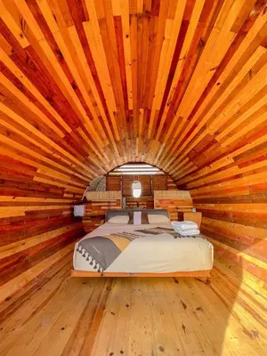 Cama o camas de una habitación en HOTEL EXTASIS ZIPOLITE nudista en zona de fiesta
