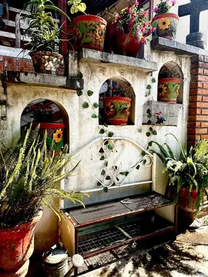 Jardín al aire libre en Vive en un rancho
