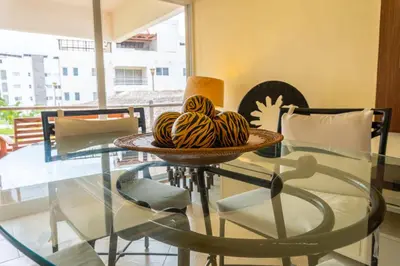 Zona de estar de Acapulco Great location Pool Gym and Smart TV