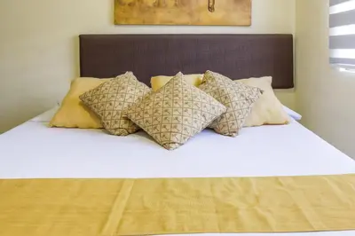 Cama o camas de una habitación en Acapulco Great location Pool Gym and Smart TV