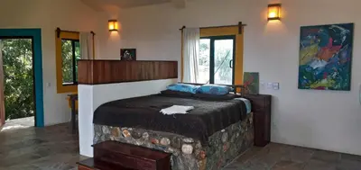 Cama o camas de una habitación en Vista del Mar - Puerto Angel