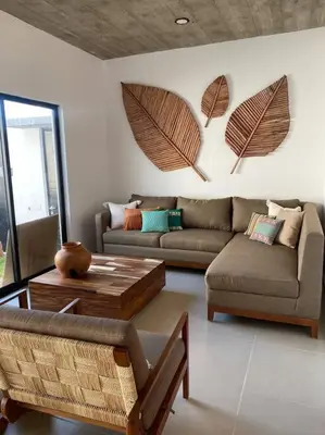 Zona de estar de Casa Tres Iguanas, La Punta