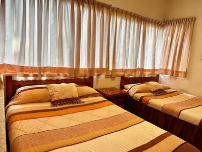 Cama o camas de una habitación en BUNGALOWS ANDREA