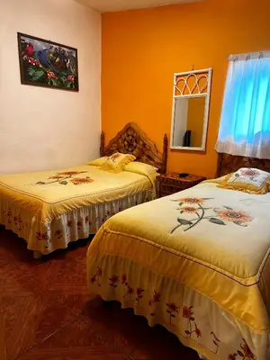 Cama o camas de una habitación en BUNGALOWS ANDREA