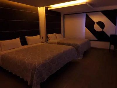 Cama o camas de una habitación en Novo Coapa