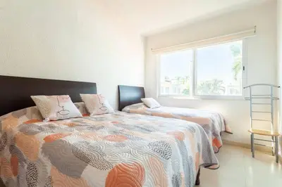 Cama o camas de una habitación en Acapulco Diamante. Casa de descanso