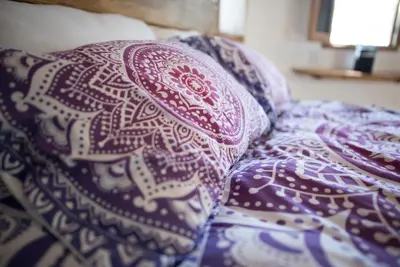 Cama o camas de una habitación en Bungalow Indra Tepoztlan