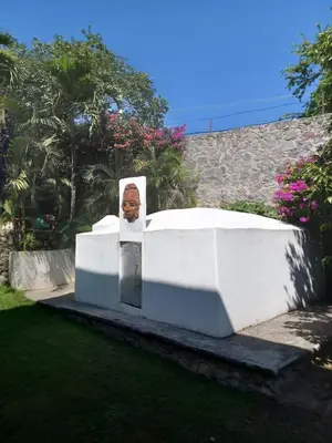 Jardín al aire libre en Quinta las flores de Elizondo