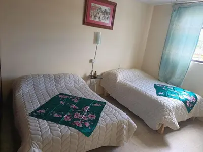 Cama o camas de una habitación en Casa Shanti Oaxaca