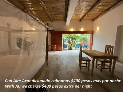 Cama o camas de una habitación en Bambú Ecocabañas