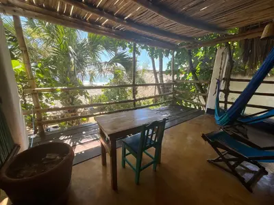 Un balcón o terraza de Bambú Ecocabañas