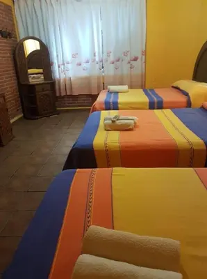 Cama o camas de una habitación en Posada la Natividad