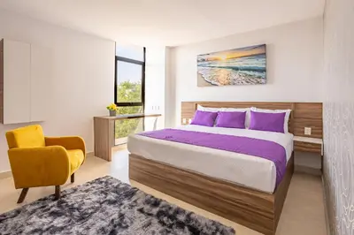 Cama o camas de una habitación en WIN DAY Veracruz - Hotel Express