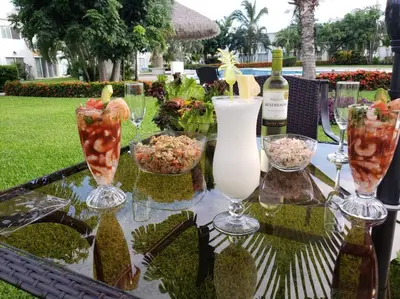 Jardín al aire libre en Casa entera Alberca en Acapulco Diamante