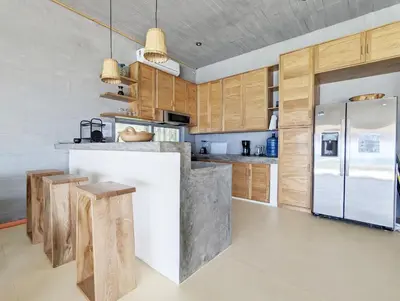 Una cocina o zona de cocina en Secret Paradise - Private Beach Eco-Villa
