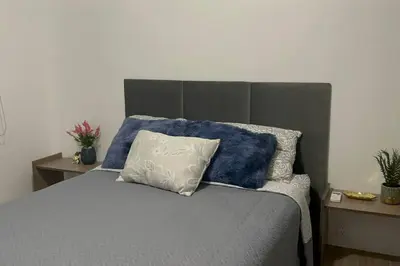 Cama o camas de una habitación en Departamento con club de playa Acapulco Diamante