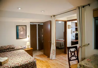 Cama o camas de una habitación en Chalet del Carmen, Coyoacán