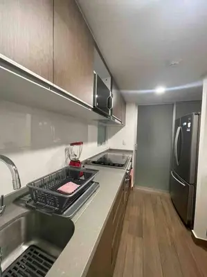 Una cocina o zona de cocina en Condo cerca de Azteca, UNAM,hospitales 7 PAX