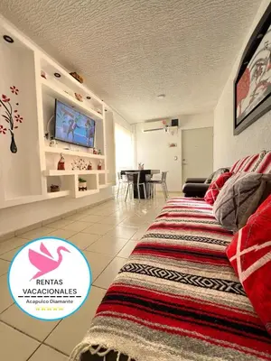 Cama o camas de una habitación en Depa Acapulco diamante alberca wifi