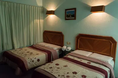 Cama o camas de una habitación en Hotel Michelle